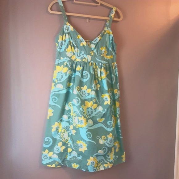 Joe Fresh Dresses & Skirts - 🌞 Joe Fresh Cotton Sun Dress Green Turquoise Yellow Floral Beachy | Size Medium
